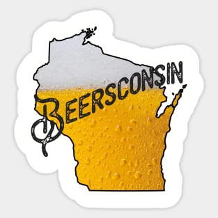 Beersconsin - Wisconsin Beer State Funny Sticker